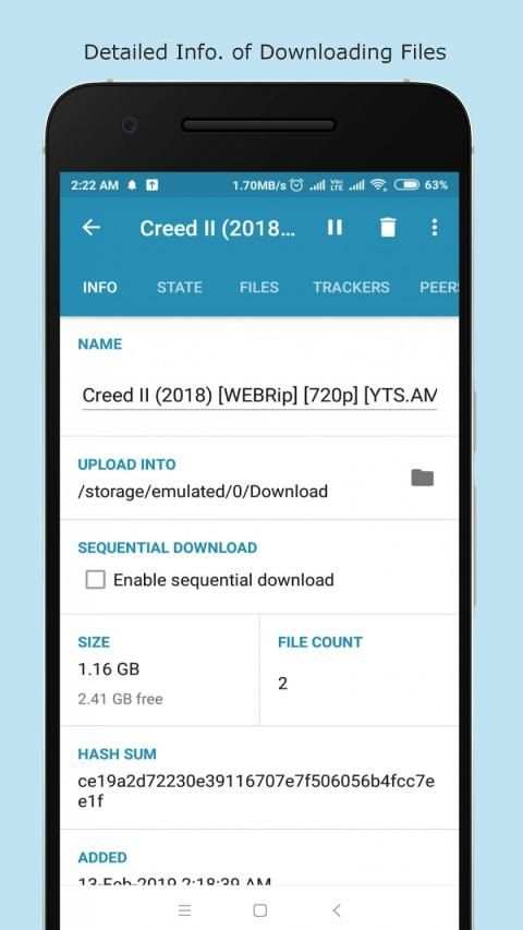 Torrent Downloader ( Torrent Magnet Downloader ) screenshot 2