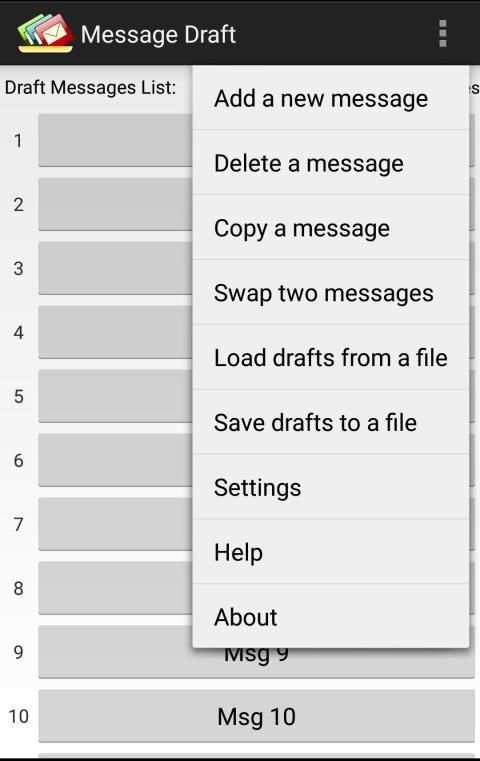 Message Draft स्क्रीनशॉट 1