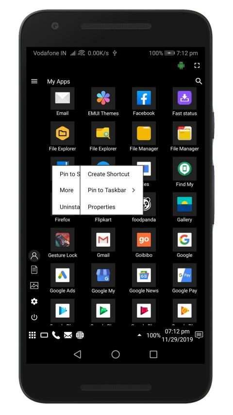 Computer FeelUI Launcher - Windows Style Launcher स्क्रीनशॉट 9