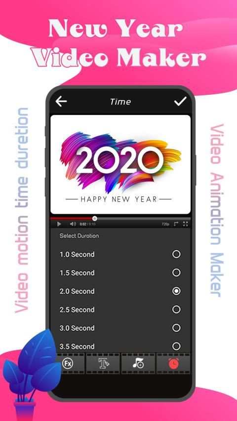 Happy New Year Photo Video Maker 2020 स्क्रीनशॉट 5