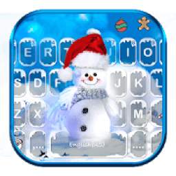 Blue Christmas1 Keyboard Theme