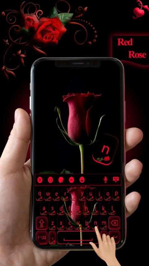 Red Rose keyboard Theme स्क्रीनशॉट 5