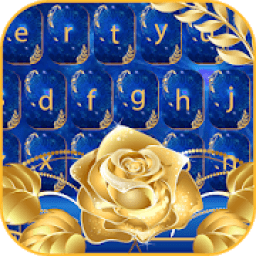 ikon Blue Gold keyboard Theme