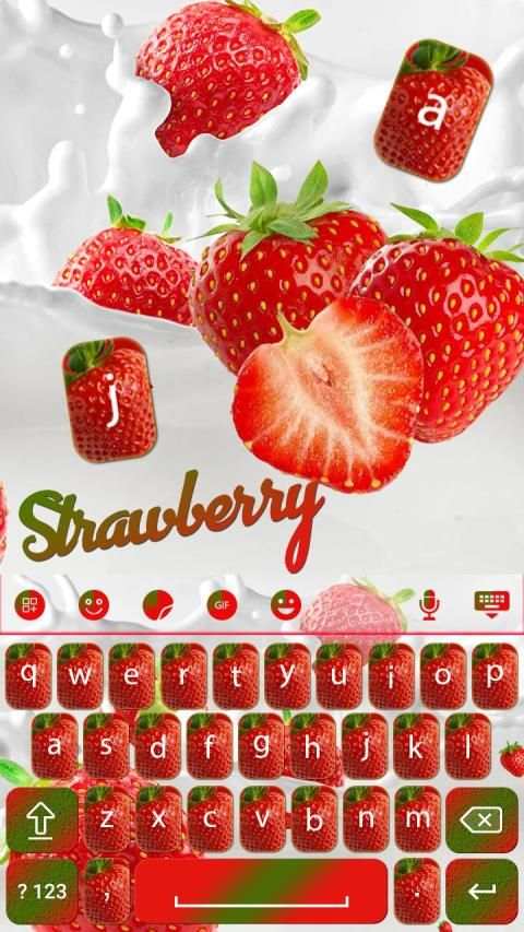 Strawberry keyboard Theme स्क्रीनशॉट 3