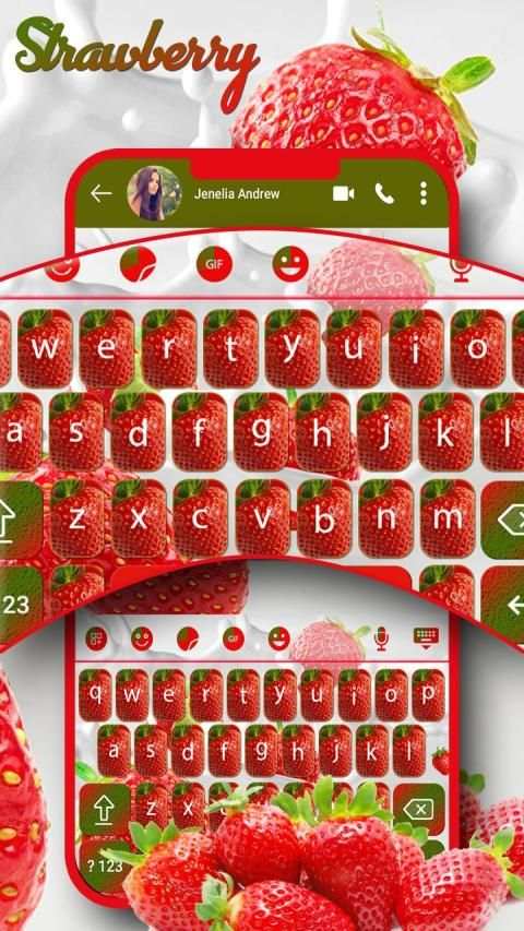 Strawberry keyboard Theme स्क्रीनशॉट 4