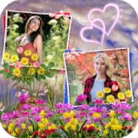 Flower Dual Photo Frame on 9Apps