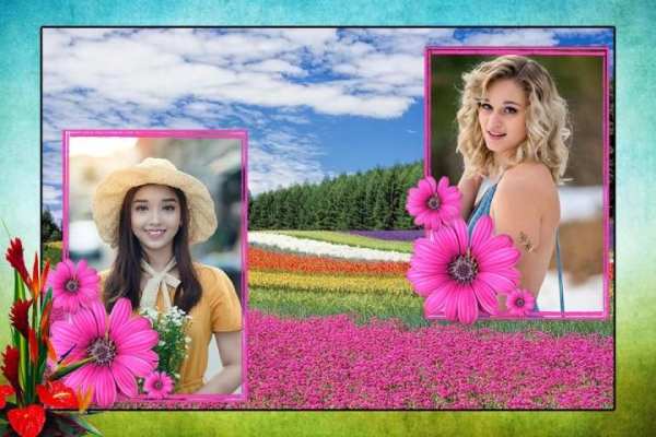 Flower Dual Photo Frame स्क्रीनशॉट 4