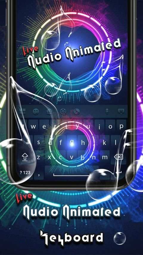 Audio Animated Keyboard Theme स्क्रीनशॉट 7