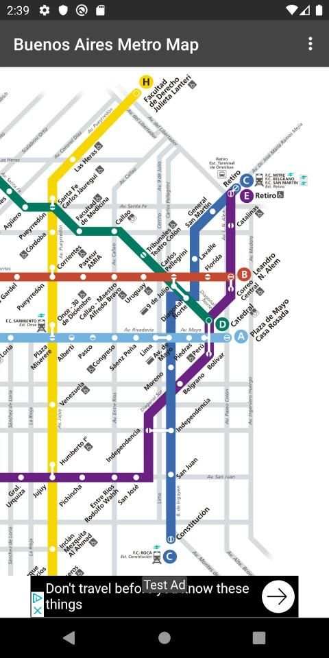 Buenos Aires Metro App स्क्रीनशॉट 2