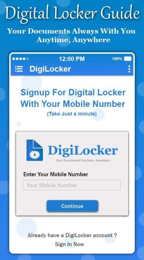 Digital India Services (Documents) Locker Guide स्क्रीनशॉट 2