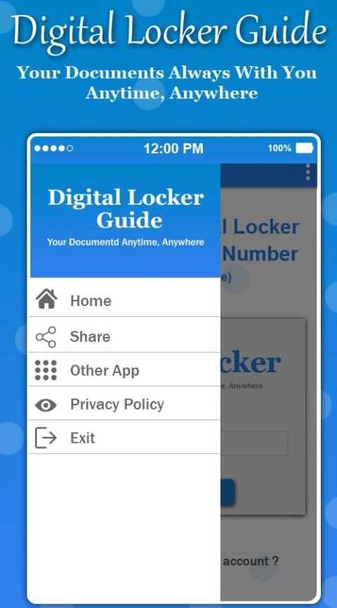 Digital India Services (Documents) Locker Guide स्क्रीनशॉट 1