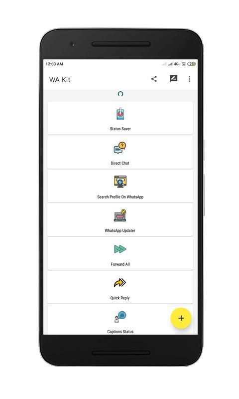 WA ToolKit - Status Save, Direct Chat, Forward All screenshot 1