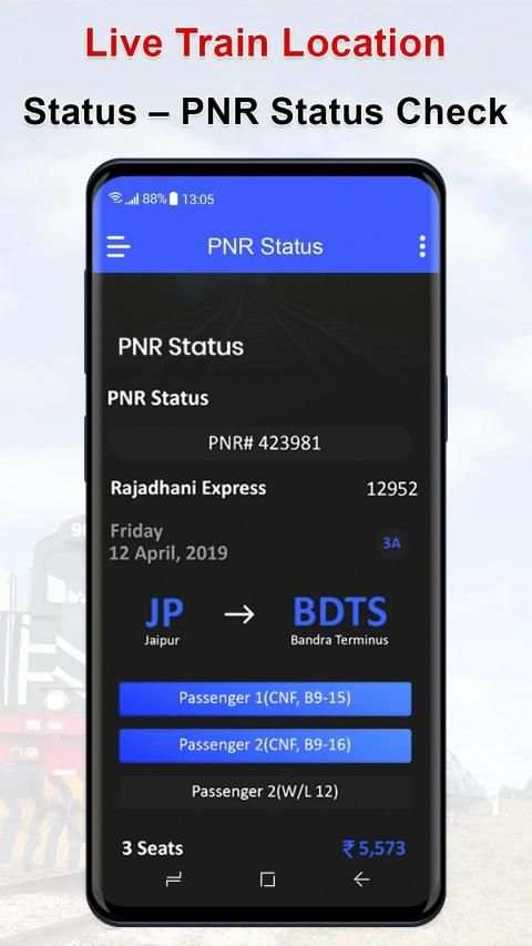 Train Enquiry, Live Train, Seat - PNR Status स्क्रीनशॉट 1