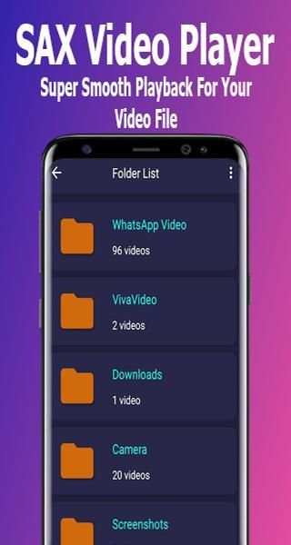 SAX Video Player - All Format Video Player 2020 screenshot 1