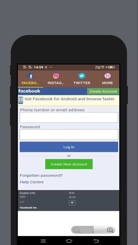 Swipe In One - All In One Fastest Social Browser स्क्रीनशॉट 4
