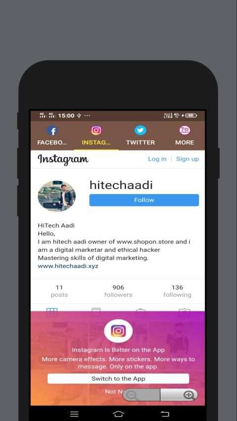 Swipe In One - All In One Fastest Social Browser स्क्रीनशॉट 6