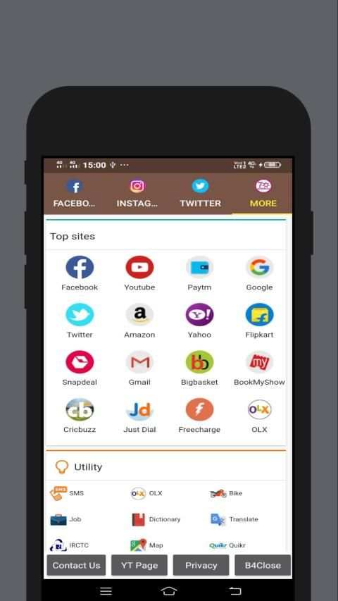 Swipe In One - All In One Fastest Social Browser screenshot 1