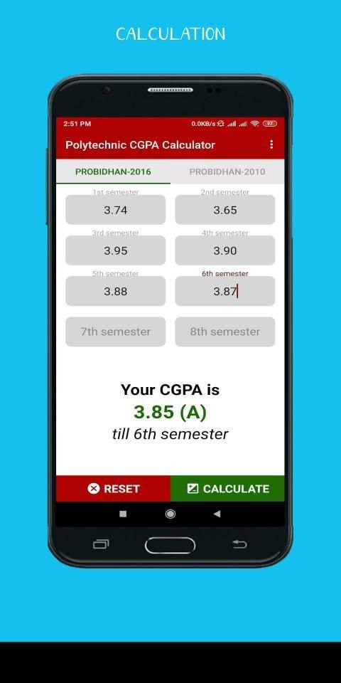 Polytechnic CGPA Calculator screenshot 1
