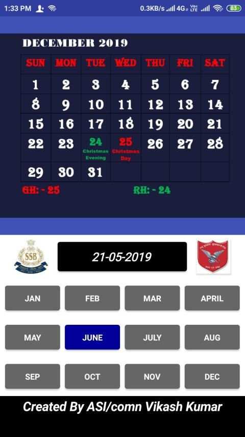 SSB Calendar स्क्रीनशॉट 3