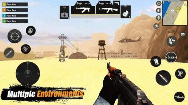 Battle Combat Free Fire Squad Battleground Game स्क्रीनशॉट 3