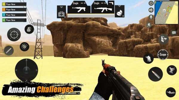 Battle Combat Free Fire Squad Battleground Game स्क्रीनशॉट 1