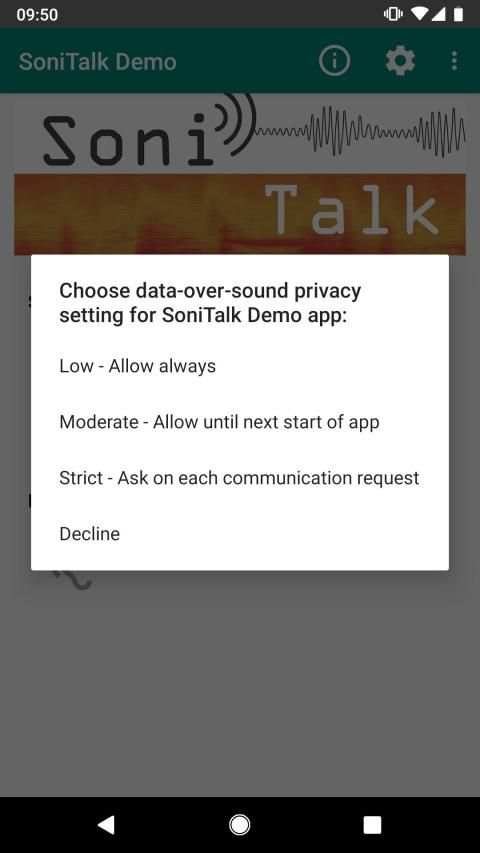 SoniTalk - Exchange Data Over Sound स्क्रीनशॉट 5