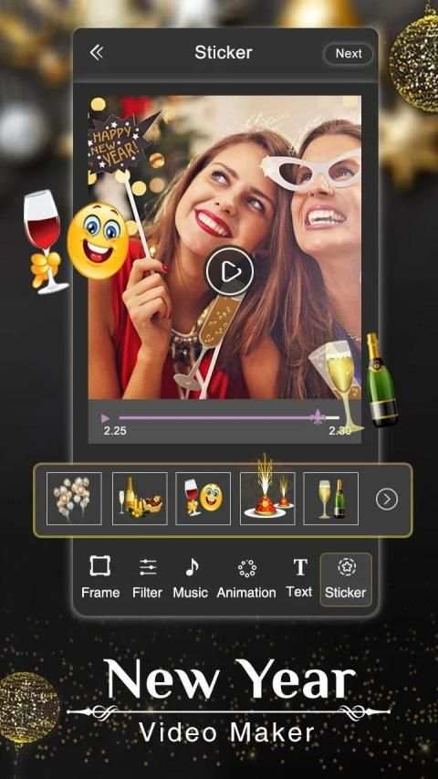 New Year Photo Video Maker - Movie Maker screenshot 1