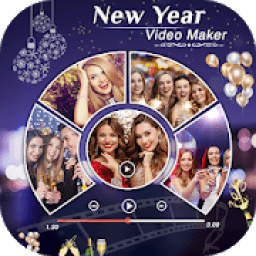 New Year Photo Video Maker - Movie Maker आइकन