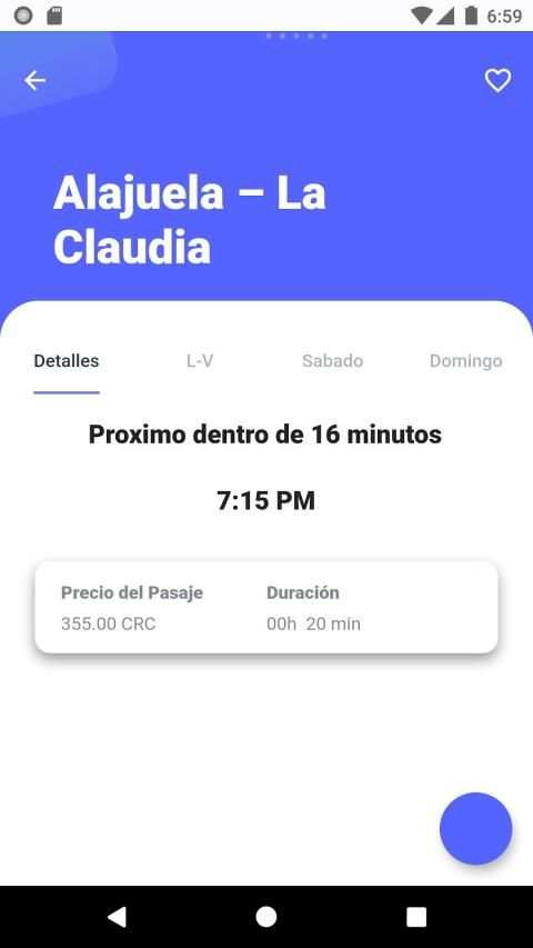 Buses Costa Rica. Horarios de Bus y Tarifas. screenshot 3