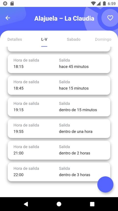 Buses Costa Rica. Horarios de Bus y Tarifas. screenshot 4