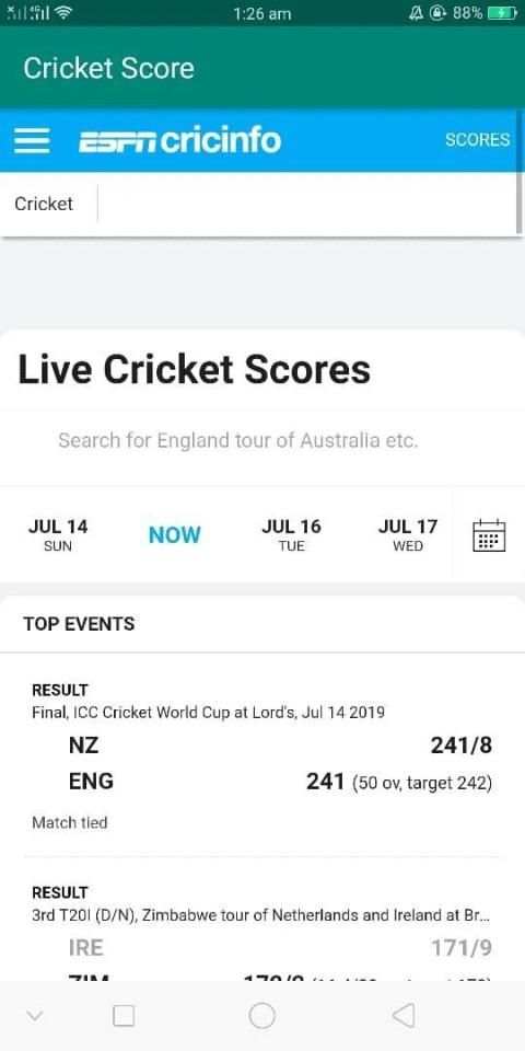 Cricket Live Score screenshot 1