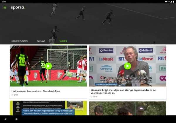 sporza voetbal screenshot 5