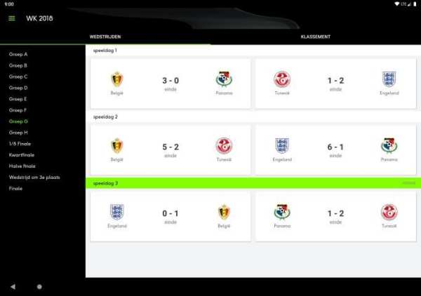 sporza voetbal screenshot 4