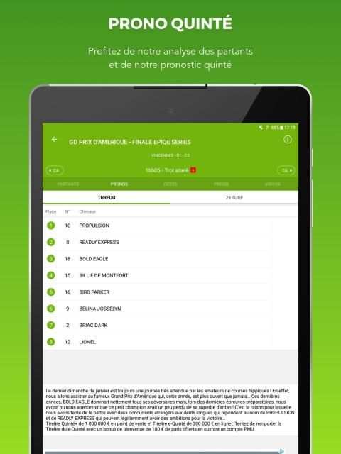 Turf résultats des courses screenshot 1