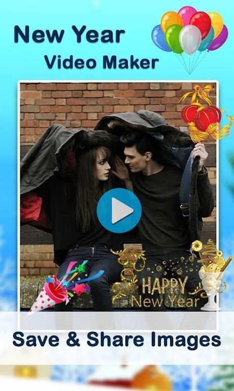 Happy New Year Video Maker 2020 स्क्रीनशॉट 1
