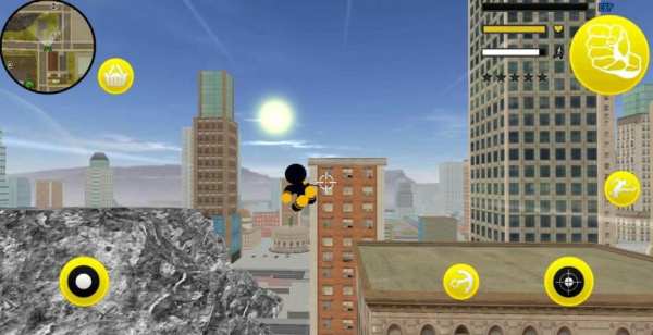 Neon Spider Stickman Rope Hero City Gangstar Crime स्क्रीनशॉट 1