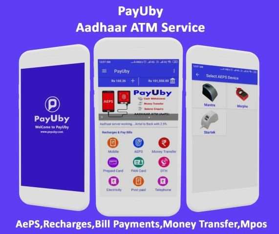 PayUby Aadhaar ATM MoneyTransfer Mobile Recharge screenshot 8