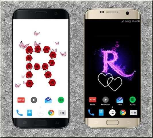 R Letter Wallpaper screenshot 1