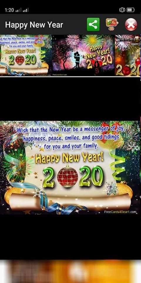 Happy New Year Greetings 2020 स्क्रीनशॉट 5