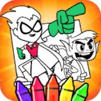 Teen Coloring Titans Go