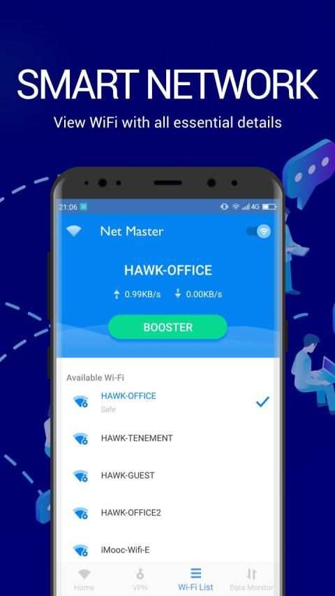 Net Master - Free VPN & Speed Test , WiFi Boost screenshot 1