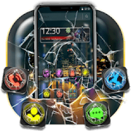 Broken Screen Night City Theme* आइकन