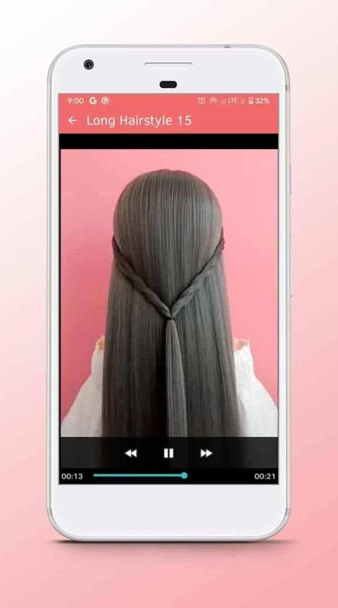 Long Hairstyle - Video Step By Step Offline स्क्रीनशॉट 6