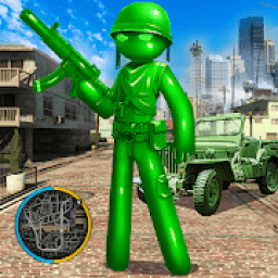 Army Men Toy Stickman Rope Hero War Shooter आइकन