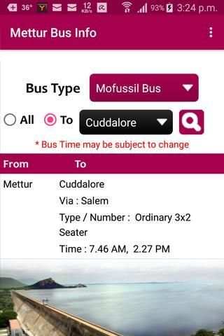 Mettur Bus Info screenshot 4