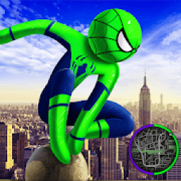 Spider Stickman Rope Hero 2 - Gangster Crime City أيقونة