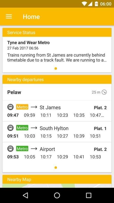 Tyne and Wear Metro App स्क्रीनशॉट 5