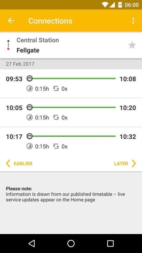 Tyne and Wear Metro App स्क्रीनशॉट 3