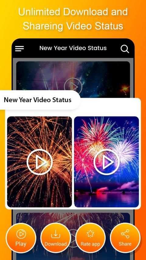 Happy New Year Video Status Maker 2020 स्क्रीनशॉट 1