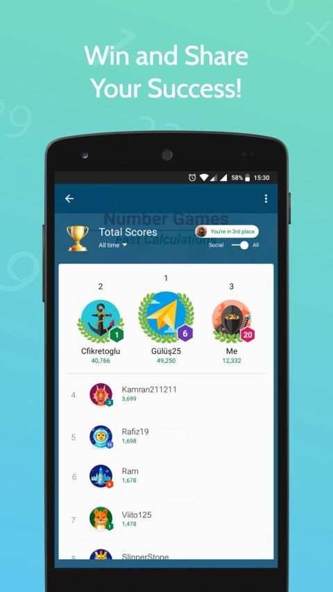 Number Games - Fast Calculations screenshot 1